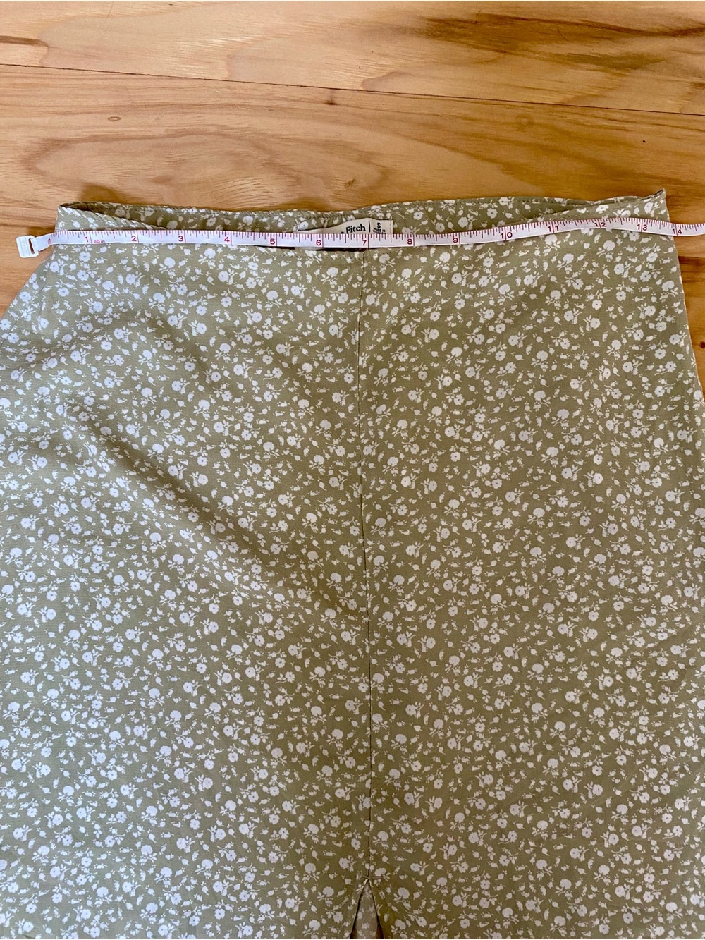Abercrombie and Fitch Midi Skirt Green Floral Summer Midi Cottagecore Small - Picture 9 of 9